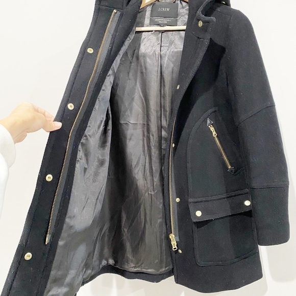 J. CREW Chateau Parka Stadium Cloth
Wool Hood Coat Size 00 - Picture 12 of 16